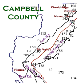 North West Portion of Campbell County