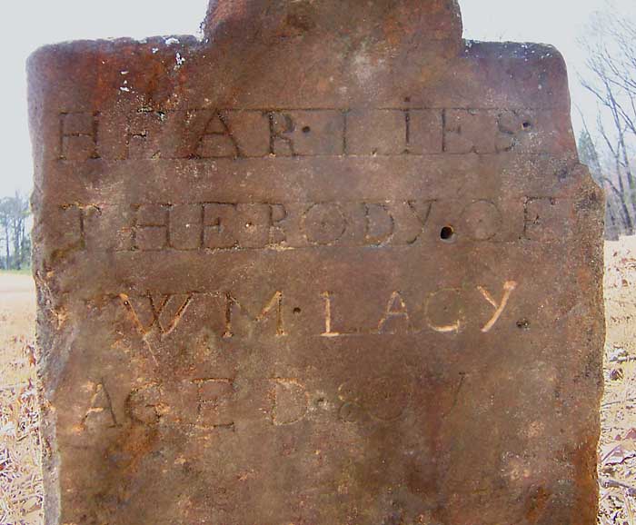 Grave Marker of Wm. Lacy
