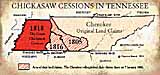Chickasaw Cessions Map, TN