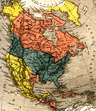 North America in 1845 (181K) Map