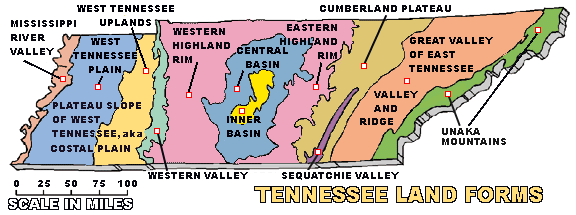 Tennessee Topography Map (32k)