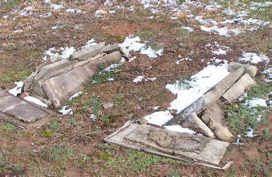 Tent style graves with no identification