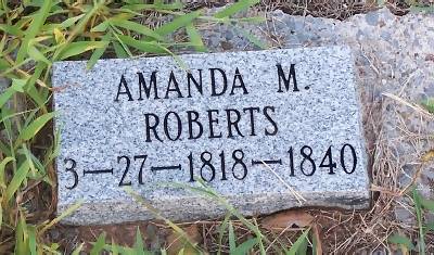 Amanda Roberts 27 Mar 1818-1840