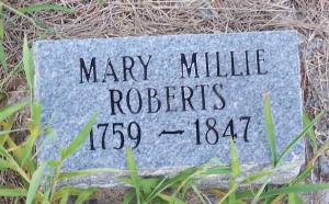 Mary Millie Roberts 1759-14 Mar 1847