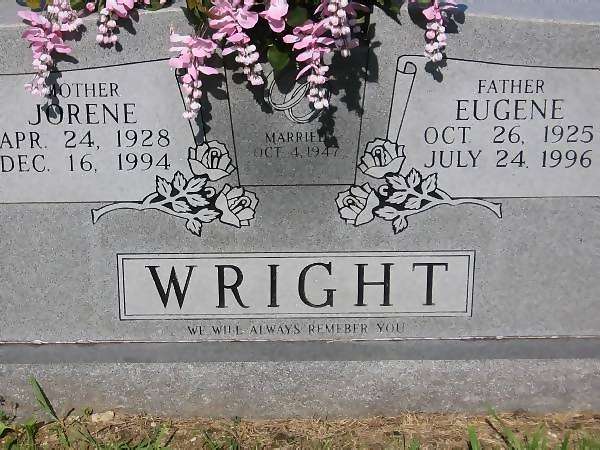 Eugene and Jorene Wright