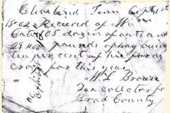 William Cate Civil War Claim Deposition Exhibit B Tax Reciept