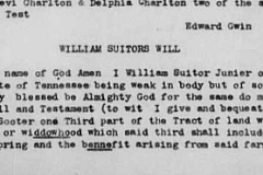 Sooter / Suitor, William 1824 Will Page 1