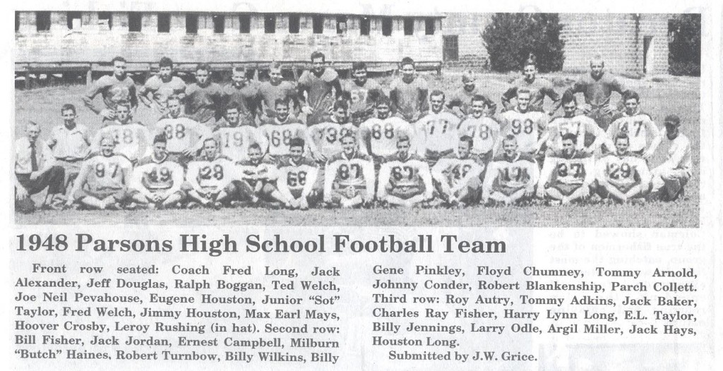Parsons High School Football Team 1948 Decatur Co. TNGen