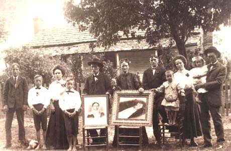 Samuel Radford Ellington Family Outside Home Between 1905 and 1910