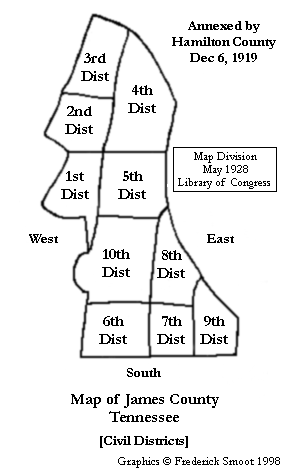 James Co. Civil Districts Map.