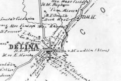 1899 County Survey Map Delina