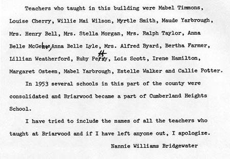 Briarwood School History page 2