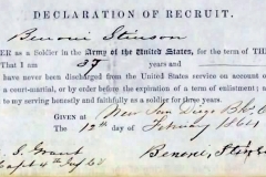 Benoni Stinson Declaration at Recruitment