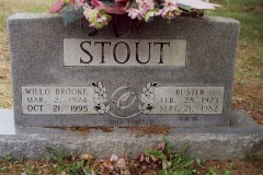Buster Stout 1982 / Willo Brooke 1995