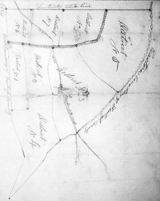 1836 Fentress Civil Districts Map