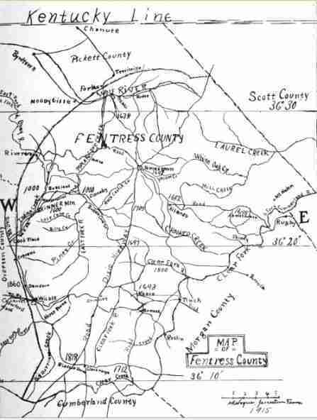 Fentress Map, circa 1914