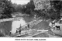 Cedar Rafts on East Fork Glenoby