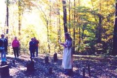Morgan Robichaud protraying Eula P. Buck, an 11 yr old buried at Glasscock Cemetery
