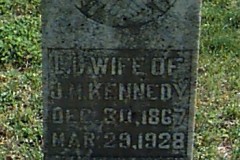 L D Kennedy wife of J M Kennedy