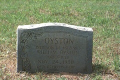 Infant son of Mr and Mrs William Oyston