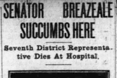 S A Breazeale Obituary 1927 Title