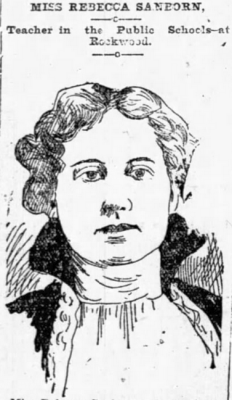 Rockwood High School Principal Rebecca Sanborn in 1898