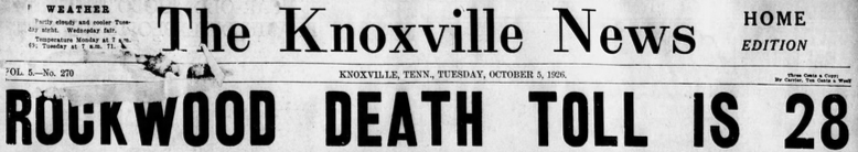 Mine Explosion Newspaper Headline