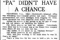 Clarence Stevens Son Story