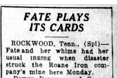 Fate Plays Its Cards Newspaper Clipping