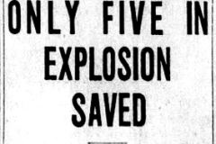 Only Five Survivors Newspaper Clipping - October, 1926