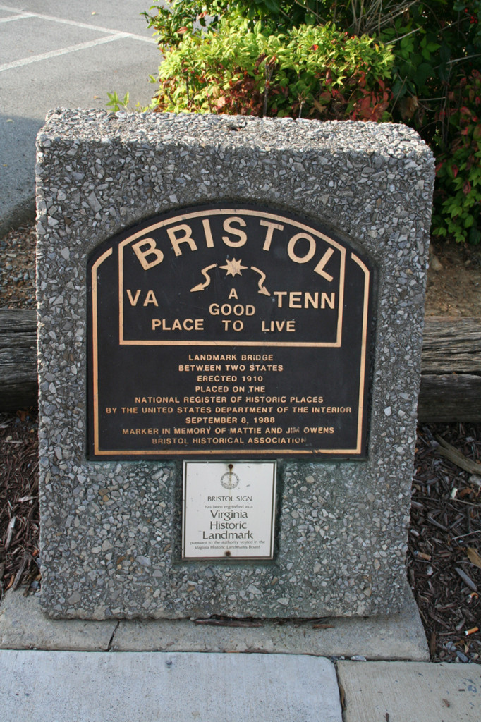 Bristol VA-TN Sign Marker 1