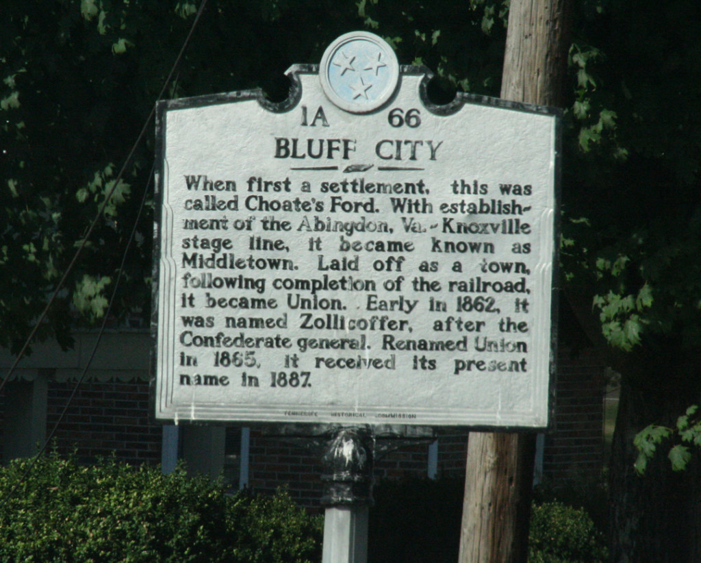 Bluff City marker 1