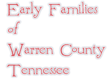 Early Families of Warren County Tennessee