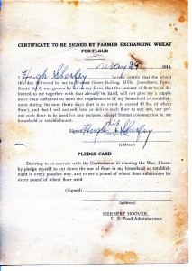 Certificate for Exchanging Wheat