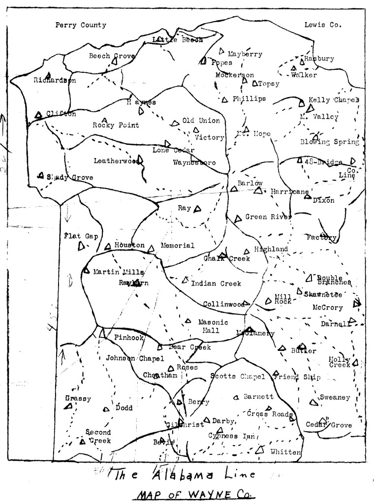 Maps Wayne County, TNGen