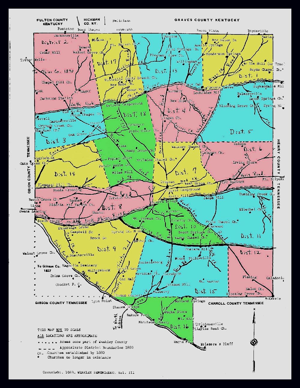 MAP 1860 Weakley County TNGen
